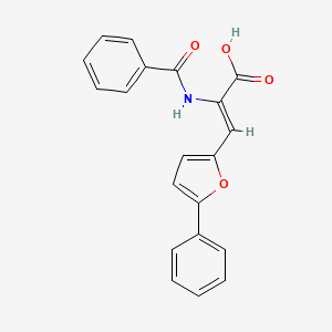 molecular formula C20H15NO4 B1234526 2-Benzoylamino-3-(5-phenyl-furan-2-yl)-acrylic acid 