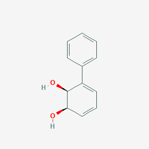 molecular formula C12H12O2 B1234531 (1R,2S)-3-phenylcyclohexa-3,5-diene-1,2-diol CAS No. 40301-77-7