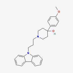 molecular formula C27H30N2O2 B1234562 1-(3-(9H-carbazol-9-yl)propyl)-4-(4-methoxyphenyl)piperidin-4-ol 