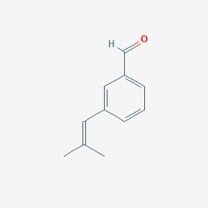 molecular formula C11H12O B123457 3-(2-Methylprop-1-en-1-yl)benzaldehyde CAS No. 145589-43-1