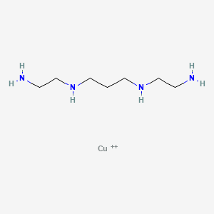 molecular formula C7H20CuN4+2 B1234574 [N,N'-bis(2-aminoethyl)propane-1,3-diamine]copper(2+) 
