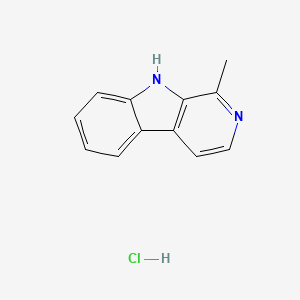 molecular formula C12H11ClN2 B1234577 Harmane hydrochloride CAS No. 21655-84-5