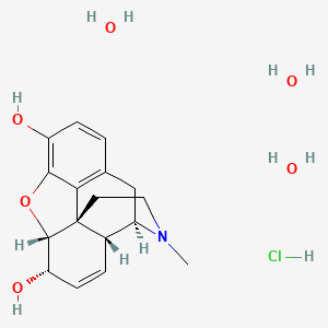 molecular formula C17H26ClNO6 B1234579 Morphine hydrochloride trihydrate CAS No. 6055-06-7