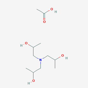 molecular formula C11H25NO5 B123458 2-Propanol, 1,1',1''-nitrilotris-, acetate (1:1) CAS No. 148691-66-1