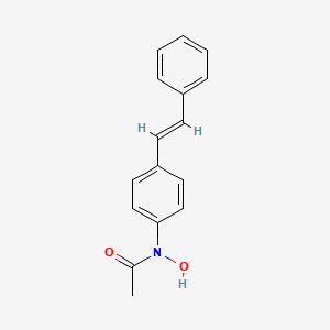 molecular formula C16H15NO2 B1234581 trans-N-Hydroxy-4-acetylaminostilbene CAS No. 843-23-2