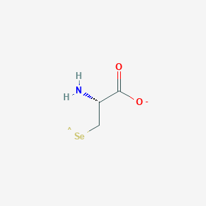 molecular formula C3H5NO2Se- B1234586 hydrogen L-selenocysteinate 