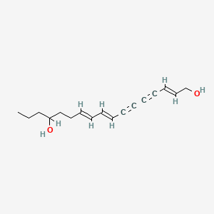 molecular formula C17H22O2 B1234592 2,8,10-Heptadecatriene-4,6-diyne-1,14-diol CAS No. 463-02-5