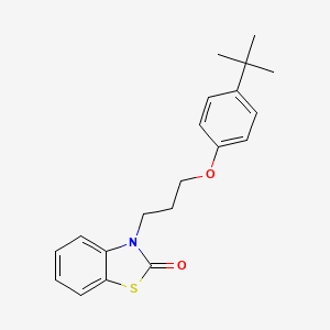 molecular formula C20H23NO2S B1234602 3-[3-(4-Tert-butylphenoxy)propyl]-1,3-benzothiazol-2-one 