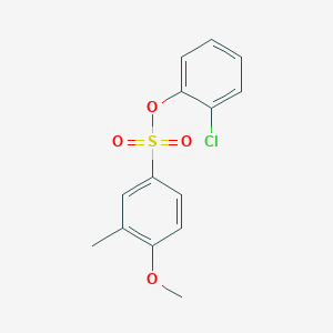 molecular formula C14H13ClO4S B12346111 2-Chlorophenyl 4-methoxy-3-methylbenzene-1-sulfonate 