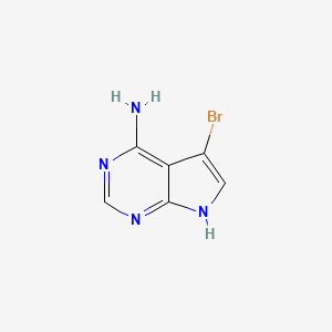 molecular formula C6H5BrN4 B1234629 4-Amino-5-bromopyrrolo[2,3-d]pyrimidine CAS No. 22276-99-9