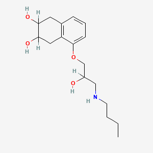molecular formula C17H27NO4 B1234698 5-[3-(Butylamino)-2-hydroxypropoxy]-1,2,3,4-tetrahydronaphthalene-2,3-diol CAS No. 63646-28-6