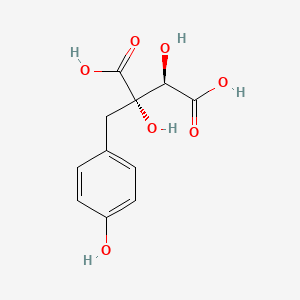 molecular formula C11H12O7 B1234705 (2S,3R)-2,3-dihydroxy-2-[(4-hydroxyphenyl)methyl]butanedioic acid 