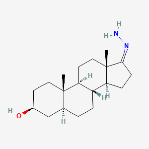 molecular formula C19H32N2O B12347118 (3S,5S,8R,9S,10S,13S,14S,E)-17-hydrazono-10,13-dimethylhexadecahydro-1H-cyclopenta[a]phenanthren-3-ol 