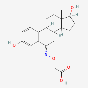 molecular formula C20H25NO5 B1234713 Estradiol-6-(O-carboxymethyl)oxime 