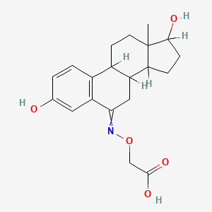 2-[(3,17-Dihydroxy-13-methyl-8,9,11,12,14,15,16,17-octahydro-7H-cyclopenta[a]phenanthren-6-ylidene)amino]oxyacetic acid
