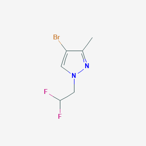molecular formula C6H7BrF2N2 B12347390 4-Bromo-1-(2,2-difluoroethyl)-3-methyl-1H-pyrazole CAS No. 1883290-23-0