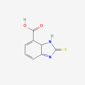 molecular formula C8H6N2O2S B12347444 2-Sulfanylidene-3,3a-dihydrobenzimidazole-4-carboxylic acid 