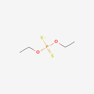 molecular formula C4H10O2PS2- B12347495 Diethyl dithiophosphate, potassium salt 