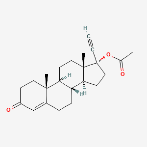 molecular formula C23H30O3 B12347545 Pregn-4-en-20-yn-3-one,17-(acetyloxy)-, (17a)-(9CI) 
