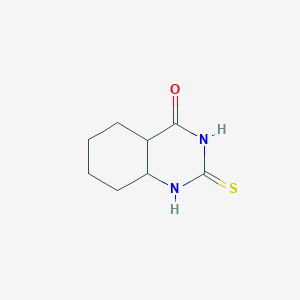 molecular formula C8H12N2OS B12347758 2-sulfanylidene-4a,5,6,7,8,8a-hexahydro-1H-quinazolin-4-one 