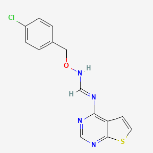 N'-[(4-chlorobenzyl)oxy]-N-thieno[2,3-d]pyrimidin-4-yliminoformamide