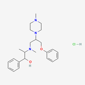Benzenemethanol, alpha-(1-(methyl(2-(4-methyl-1-piperazinyl)-3-phenoxypropyl)amino)ethyl)-, monohydrochloride