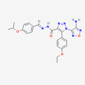 1-(4-amino-1,2,5-oxadiazol-3-yl)-5-(4-ethoxyphenyl)-N'-{(E)-[4-(propan-2-yloxy)phenyl]methylidene}-1H-1,2,3-triazole-4-carbohydrazide