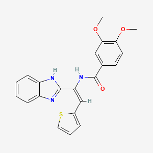 N-[1-(1H-benzimidazol-2-yl)-2-(2-thienyl)vinyl]-3,4-dimethoxybenzamide