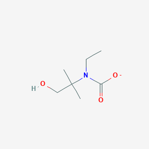 molecular formula C7H14NO3- B12348093 Carbamic acid,(2-hydroxy-1,1-dimethylethyl)-, ethyl ester (9CI) 
