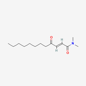 molecular formula C14H25NO2 B1234820 N,N-Dimethyl-4-oxo-2-dodecenamide CAS No. 53488-17-8