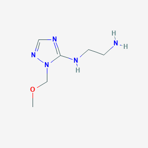 molecular formula C6H13N5O B12348225 N-[1-(methoxymethyl)-1H-1,2,4-triazol-5-yl]ethane-1,2-diamine 