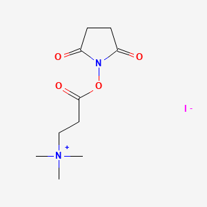 molecular formula C10H17IN2O4 B1234832 N,N,N-Trimethylaminoalanyl-N-hydroxysuccinimido ester CAS No. 68104-37-0