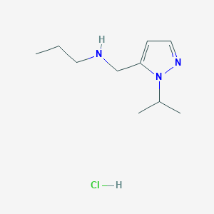 molecular formula C10H20ClN3 B12348375 [(1-isopropyl-1H-pyrazol-5-yl)methyl]propylamine CAS No. 1855941-16-0
