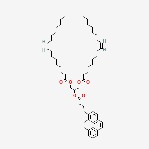 molecular formula C59H86O6 B1234851 1,3-Dioleoyl-2-(4-pyrenylbutanoyl)glycerol CAS No. 80749-89-9