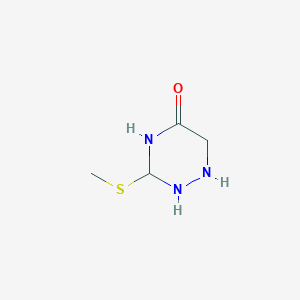 molecular formula C4H9N3OS B12348729 1,2,4-Triazin-5(2H)-one, 3-(methylthio)- 