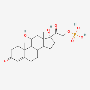 [2-[(11S,17R)-11,17-dihydroxy-10,13-dimethyl-3-oxo-2,6,7,8,9,11,12,14,15,16-decahydro-1H-cyclopenta[a]phenanthren-17-yl]-2-oxoethyl] dihydrogen phosphate