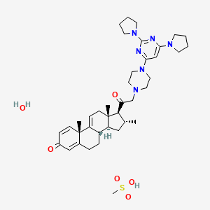 molecular formula C39H58N6O6S B1234881 Tirilazad (mesylate hydrate) CAS No. 111793-42-1