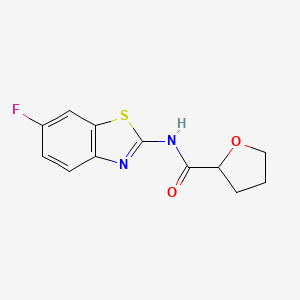 N-(6-fluoro-1,3-benzothiazol-2-yl)-2-oxolanecarboxamide