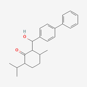 2-[Hydroxy-(4-phenylphenyl)methyl]-3-methyl-6-propan-2-yl-1-cyclohexanone