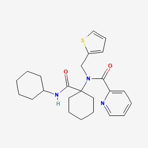 N-[1-[(cyclohexylamino)-oxomethyl]cyclohexyl]-N-(thiophen-2-ylmethyl)-2-pyridinecarboxamide