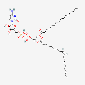 molecular formula C46H83N3O15P2 B1234896 1-hexadecanoyl-2-[(Z)-octadec-9-enoyl]-sn-glycero-3-cytidine 5'-diphosphate 
