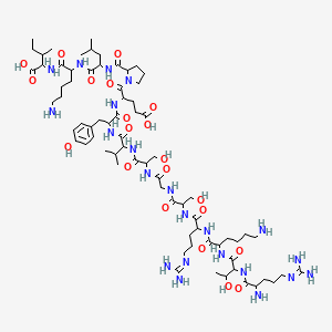 molecular formula C72H124N22O21 B12349056 Arg-Thr-Lys-Arg-Ser-Gly-Ser-Val-Tyr-Glu-Pro-Leu-Lys-Ile 