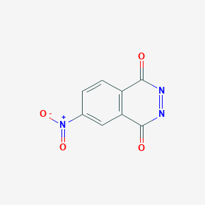 molecular formula C8H3N3O4 B12349076 6-Nitrophthalazine-1,4-dione 