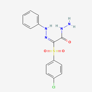 2-(4-Chlorophenyl)sulfonyl-2-(phenylhydrazono)acetohydrazide
