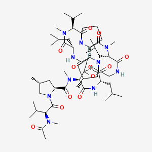 (2S,4R)-1-[(2S)-2-[acetyl(methyl)amino]-3-methylbutanoyl]-N,4-dimethyl-N-[(3S,6S,9S,11R,15S,18S,25S,28S)-4,11,19,26-tetramethyl-6,15,25-tris(2-methylpropyl)-2,5,8,14,17,21,24,27-octaoxo-3-propan-2-yl-20-oxa-1,4,7,13,16,23,26-heptazatricyclo[26.3.0.09,13]hentriacontan-18-yl]pyrrolidine-2-carboxamide