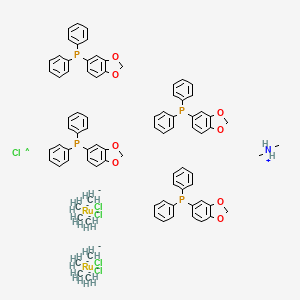 molecular formula C86H92Cl5NO8P4Ru2-7 B12349208 (S)-[(RuCl(SEGPHOS))2(mu-Cl)3][NH2Me2] 