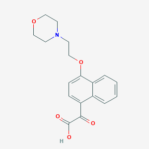 molecular formula C18H19NO5 B12349238 2-(4-(2-Morpholinoethoxy)naphthalen-1-yl)-2-oxoacetic acid 