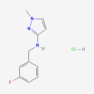 molecular formula C11H13ClFN3 B12349280 N-(3-Fluorobenzyl)-1-methyl-1H-pyrazol-3-amine CAS No. 1855951-00-6