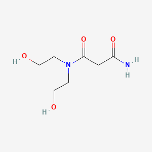molecular formula C7H14N2O4 B12349299 N',N'-bis(2-hydroxyethyl)propanediamide 