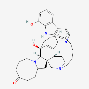 molecular formula C36H44N4O3 B1234937 (+)-Manzamine F 
